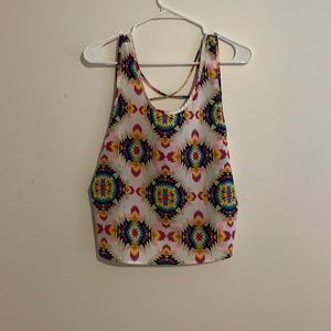 This crop top is a size large as an X in the back